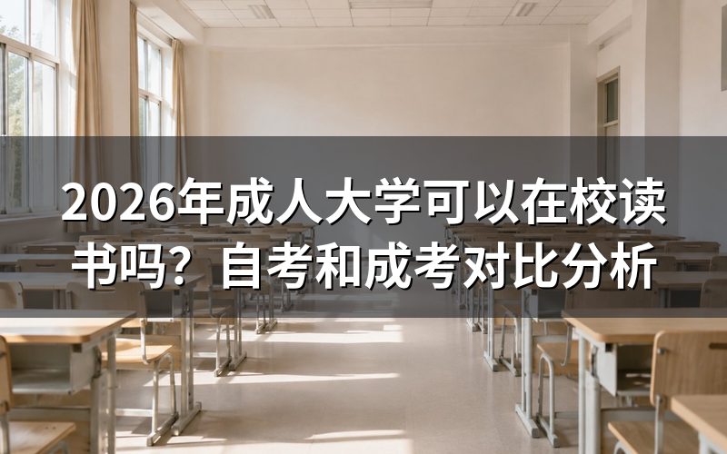 自考和成考核心区别对比