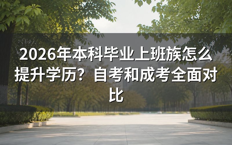 自考和成考有什么区别?