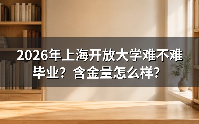 2026年上海开放大学毕业难度如何？