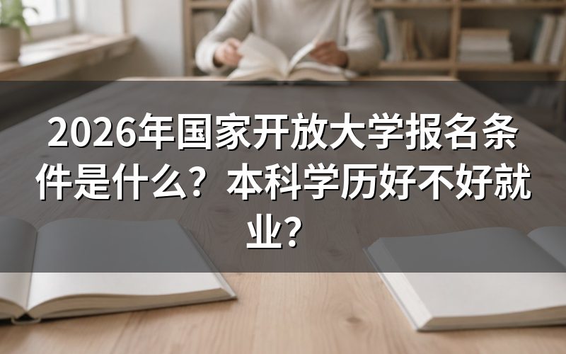 2026年国家开放大学报名有哪些具体条件？