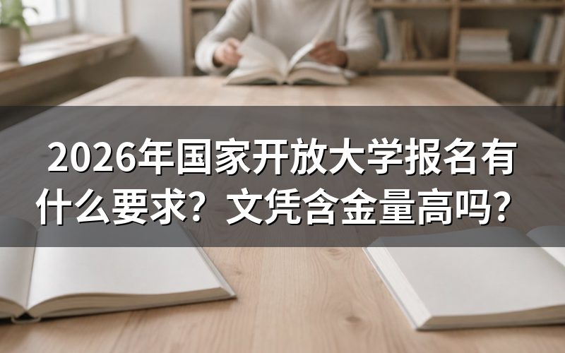 2026年国家开放大学报名条件是什么?