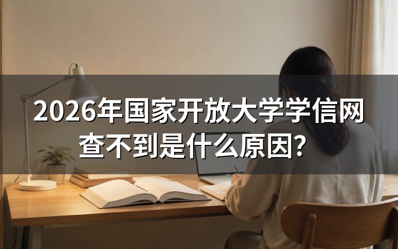 为什么2026年国开学信网查不到学历？
