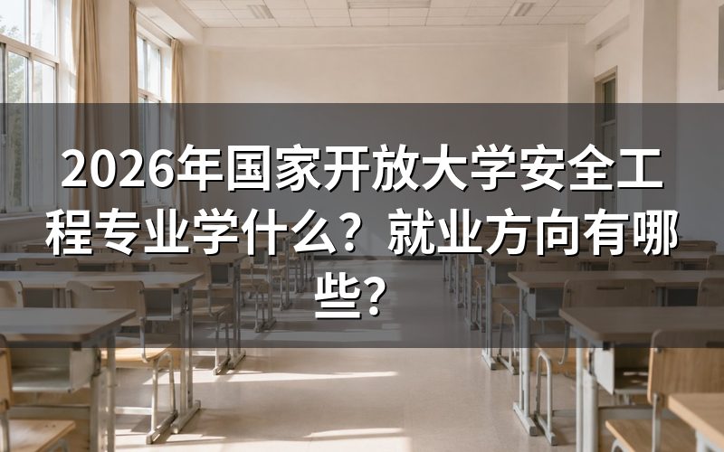安全工程专业具体学哪些课程？