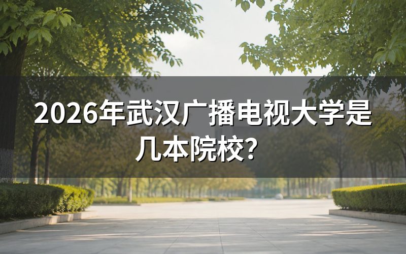 为什么武汉广播电视大学不分几本?