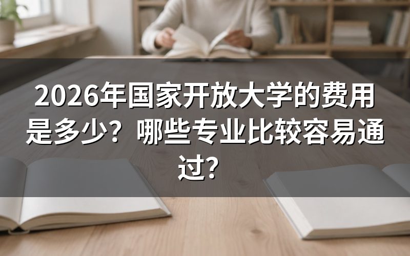 2026年国家开放大学的费用是多少?