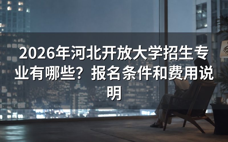 2026年河北开放大学有哪些招生专业?