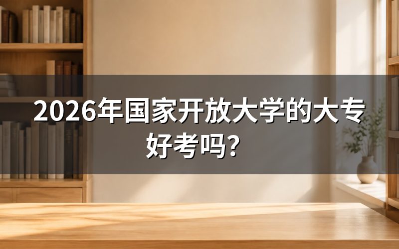 2026年国家开放大学的大专好考吗？