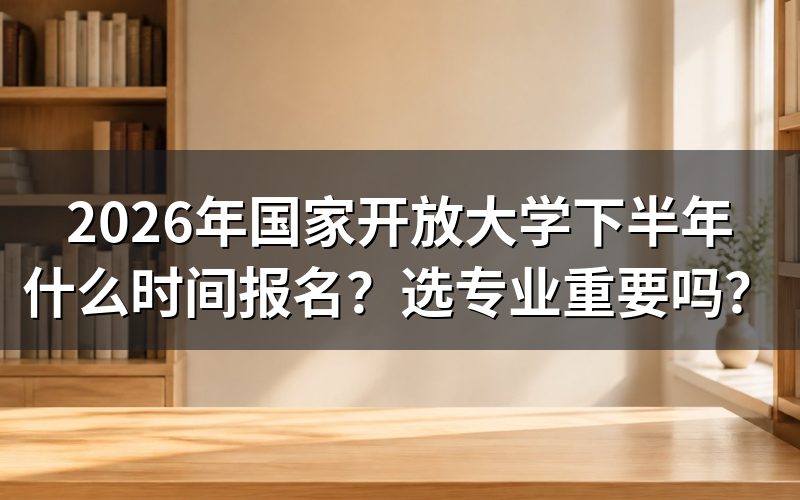 2026年国开下半年具体报名时间是什么时候?