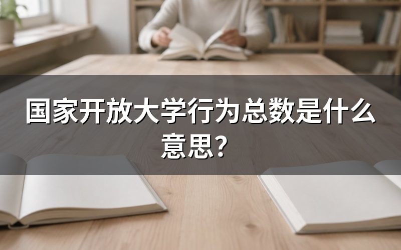 国家开放大学行为总数具体包括哪些内容？
