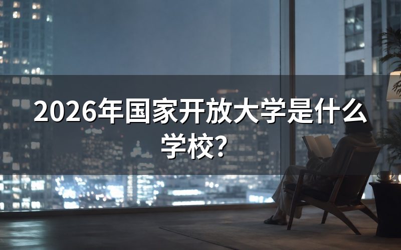 国家开放大学是什么性质的学校？