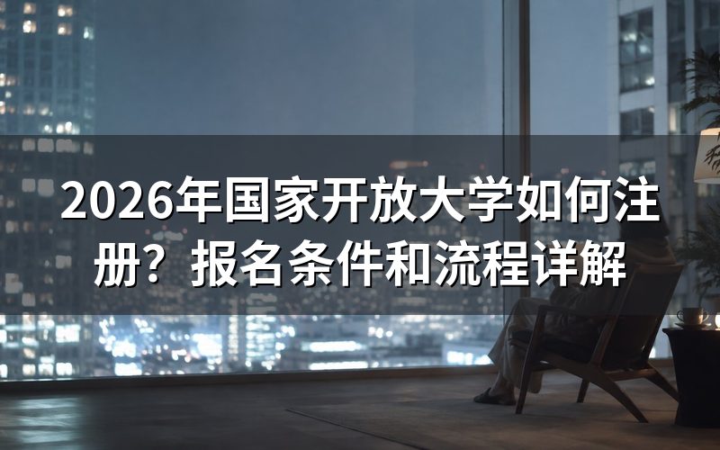 2026年国家开放大学注册条件是什么?