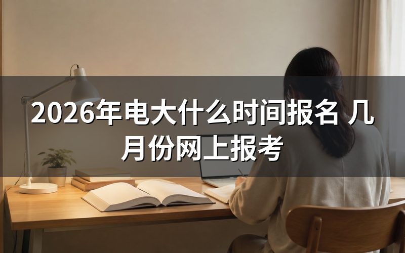 2026年电大报名具体是什么时间?