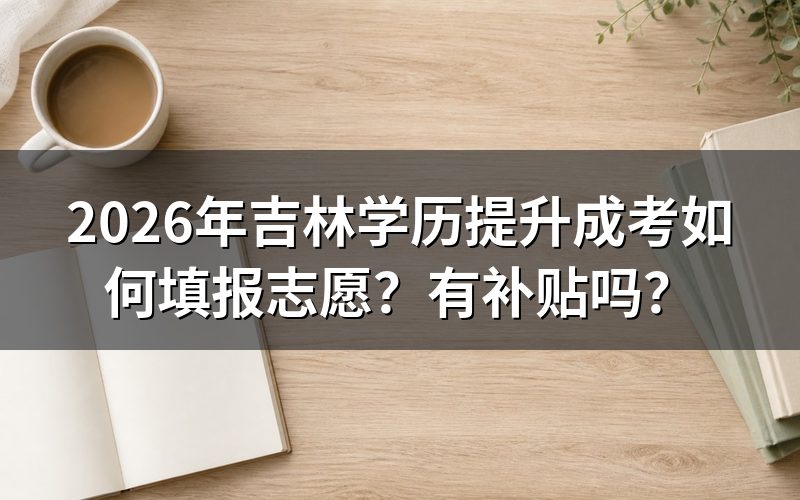 吉林学历提升成考如何填报志愿