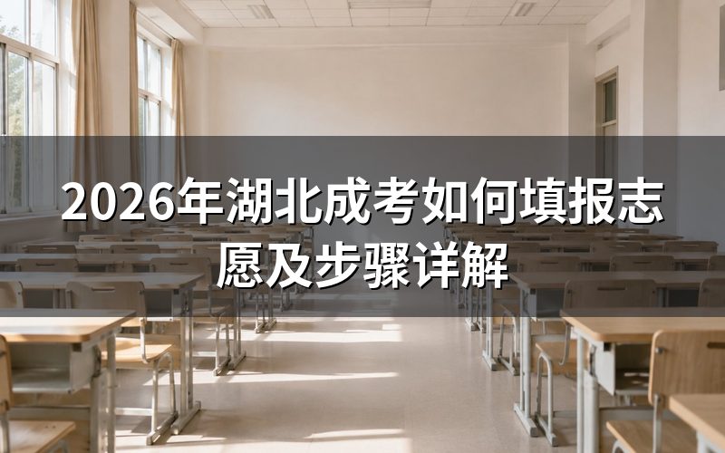 湖北成考如何填报志愿