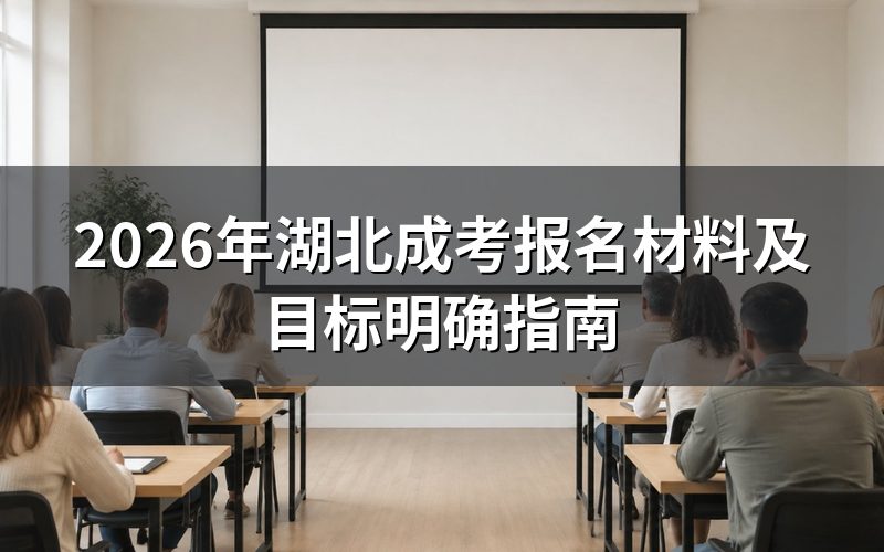 湖北成考报名所需材料
