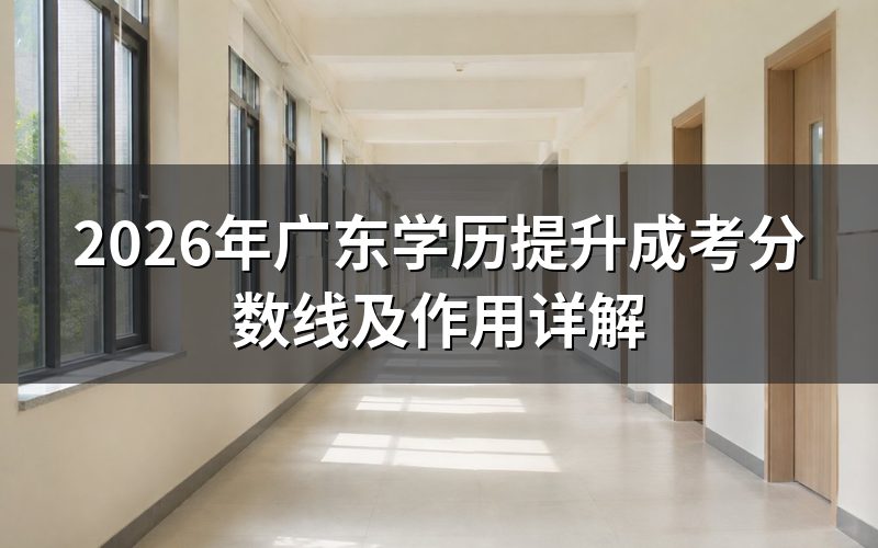 2026年广东成考分数线