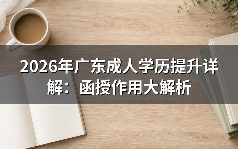 广东成人学历提升概述