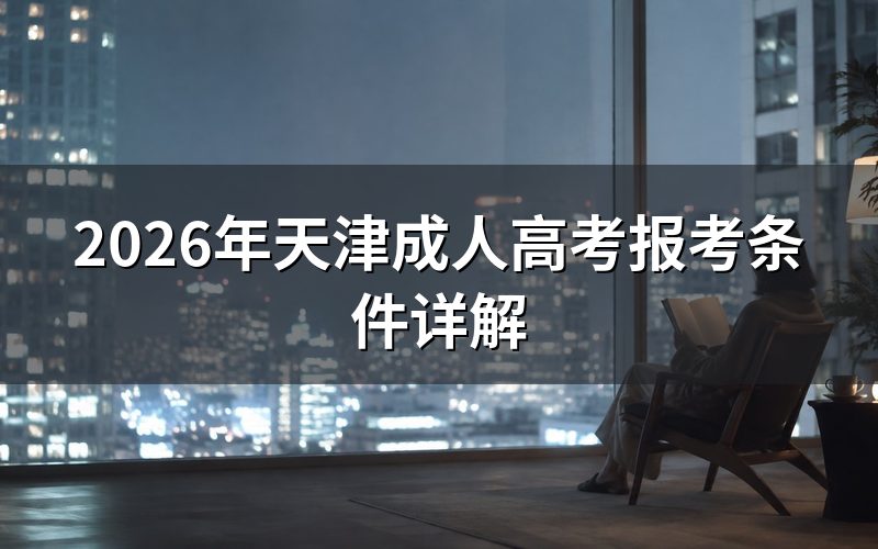 天津成人高考报考基本条件