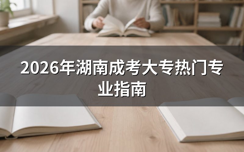 湖南成考大专专业选择