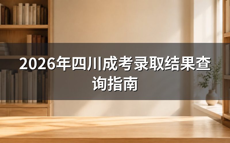 四川成考录取结果查询方式