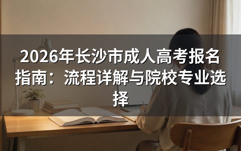 2026年长沙市成考报名流程