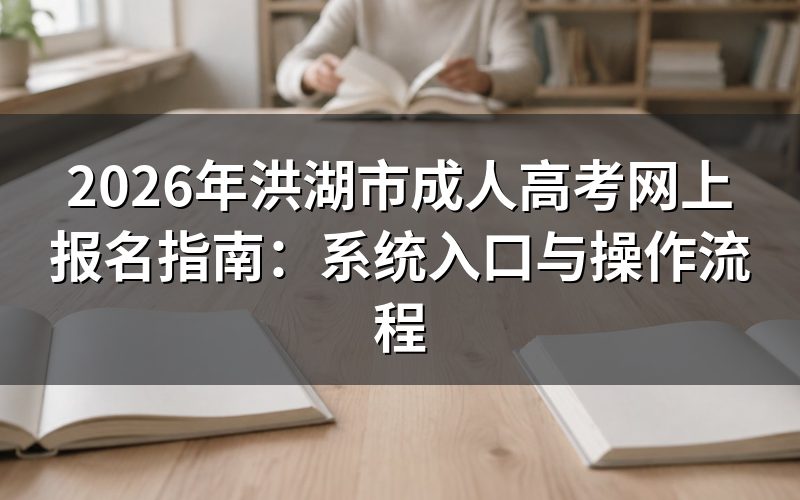 2026年湖北成人高考报名系统入口