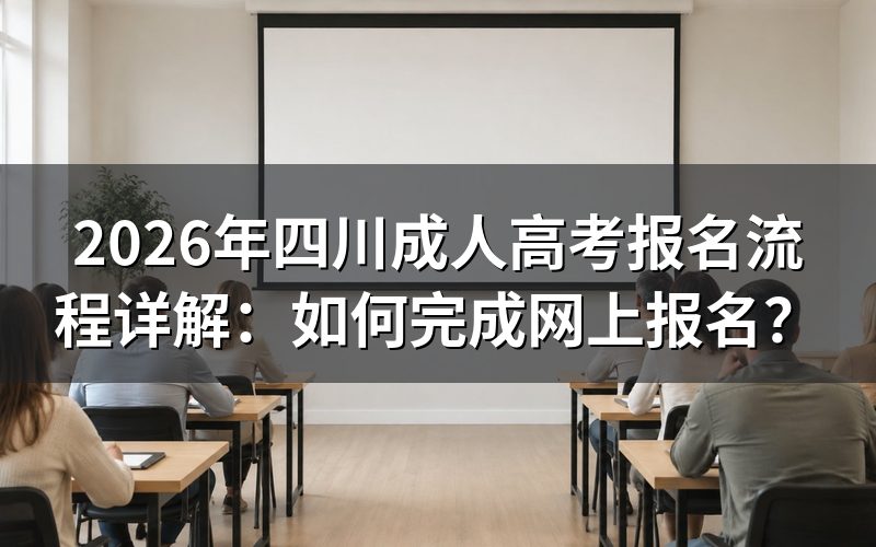 2026年四川成考报名流程概述