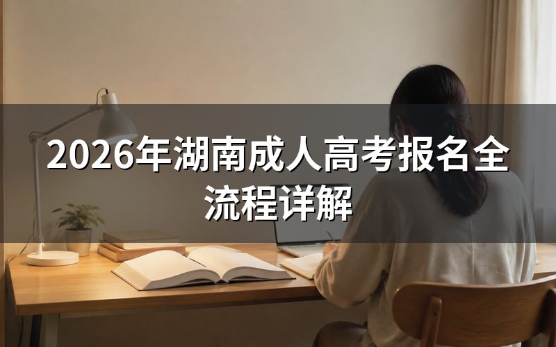 2026年湖南成考报名时间安排