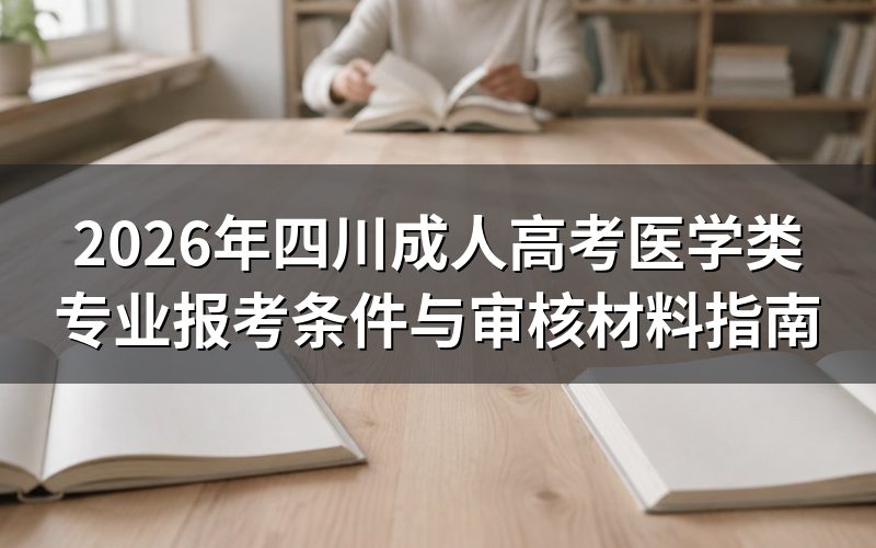 2026年四川成人高考医学类专业报考条件