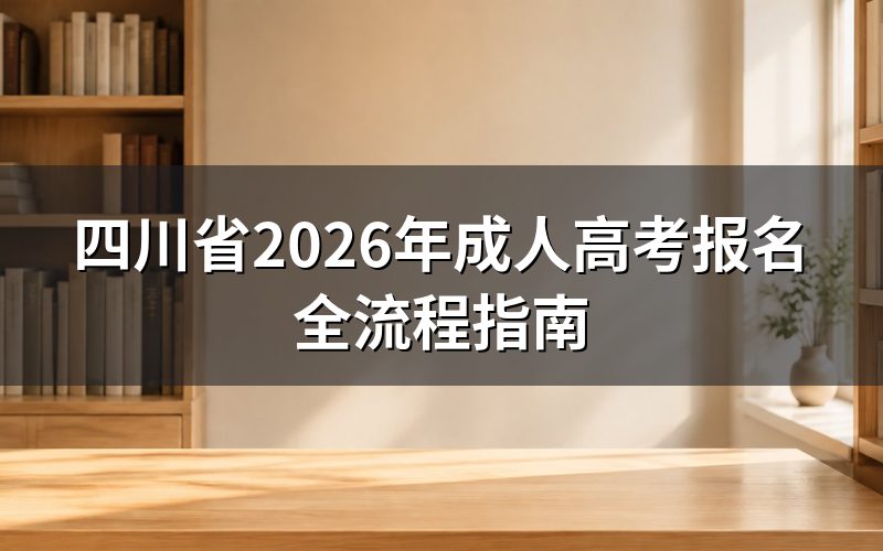 四川省2026年成考报名重要安排