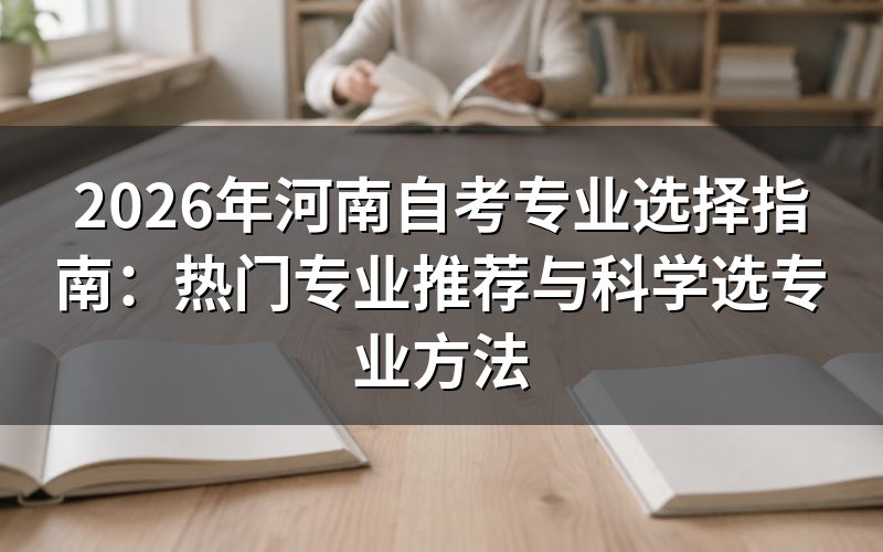 2026年河南自考专业设置概况