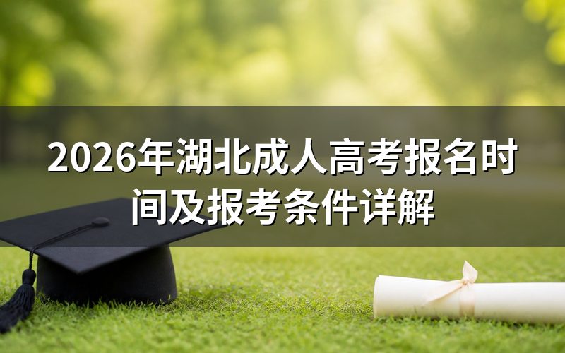 2026年湖北成考报名时间安排