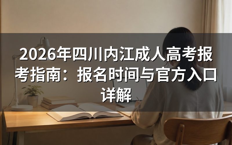 2026年内江成考报名时间节点