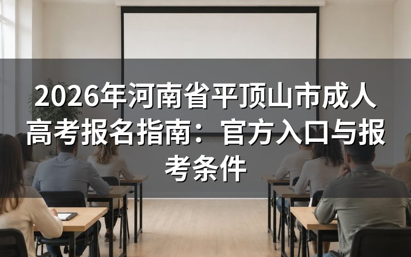 2026年河南成考报名时间安排