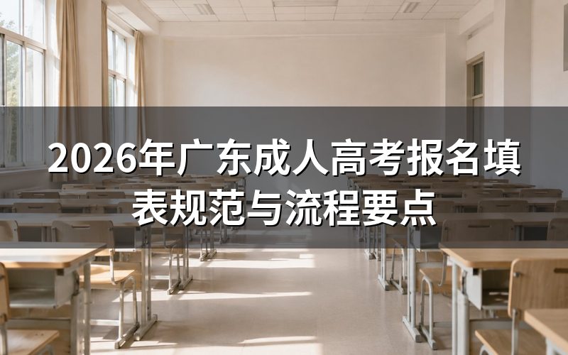广东成考报名信息填写规范
