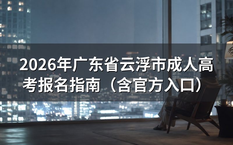 2026年广东成考报名时间