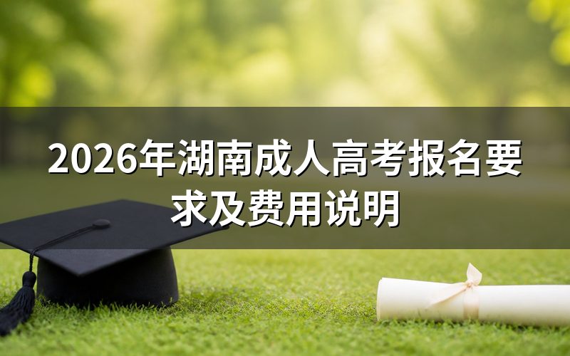 2026年湖南成考报名基本条件