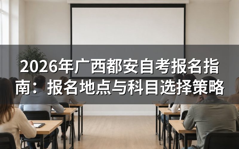 广西都安自考报名地点