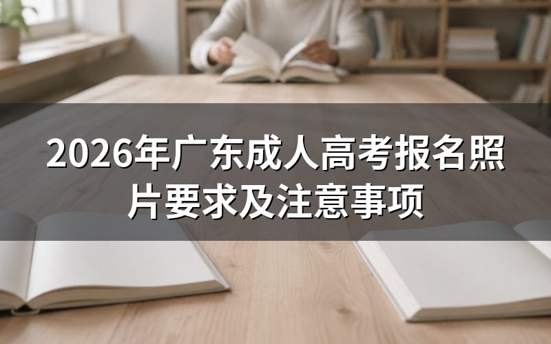 2026年广东成人高考报名照片规范