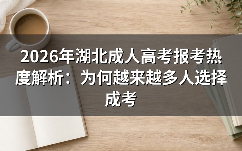 湖北成考报考趋势分析