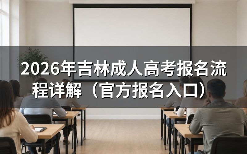 吉林成人高考报名流程
