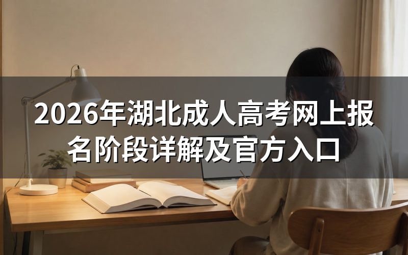 2026年湖北成考报名关键阶段