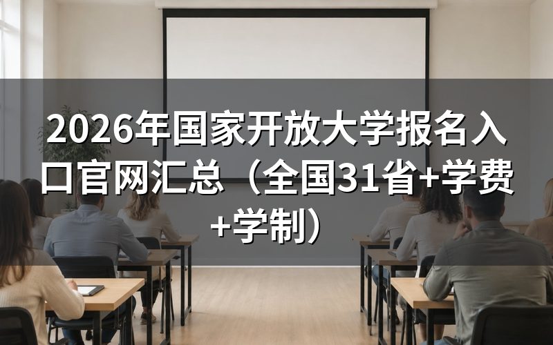 2026 年国家开放大学全国 31 省报名入口官网汇总