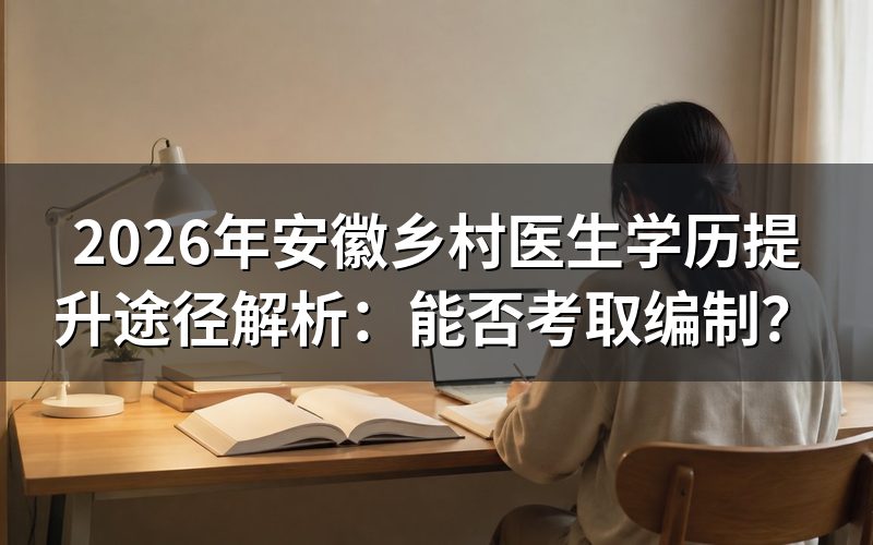 安徽乡村医生学历提升途径