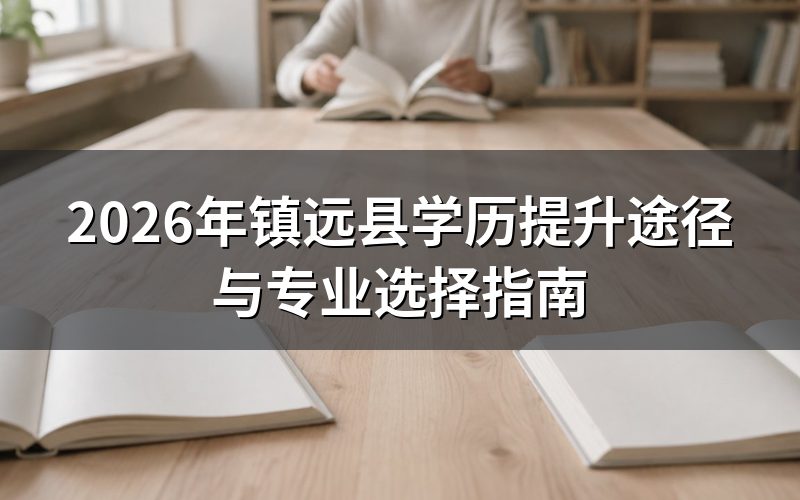 2026年镇远县学历提升途径