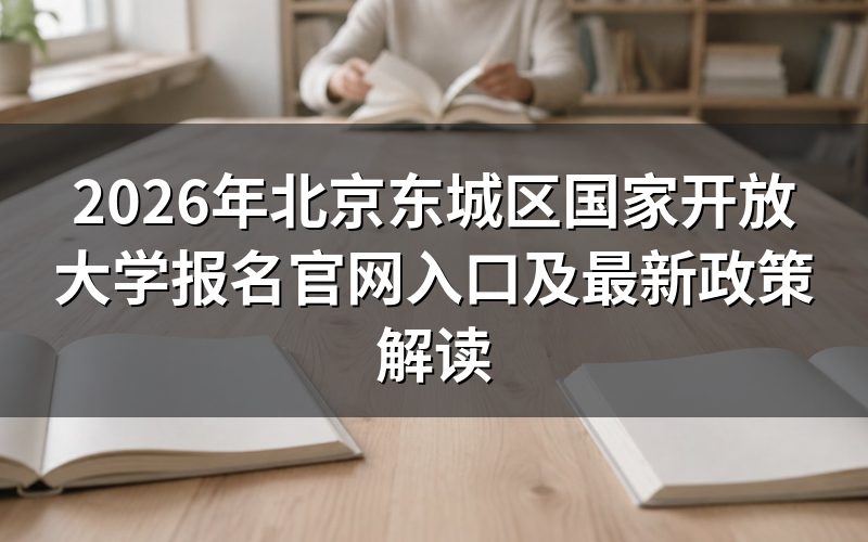 2026年国家开放大学东城区报名政策详解