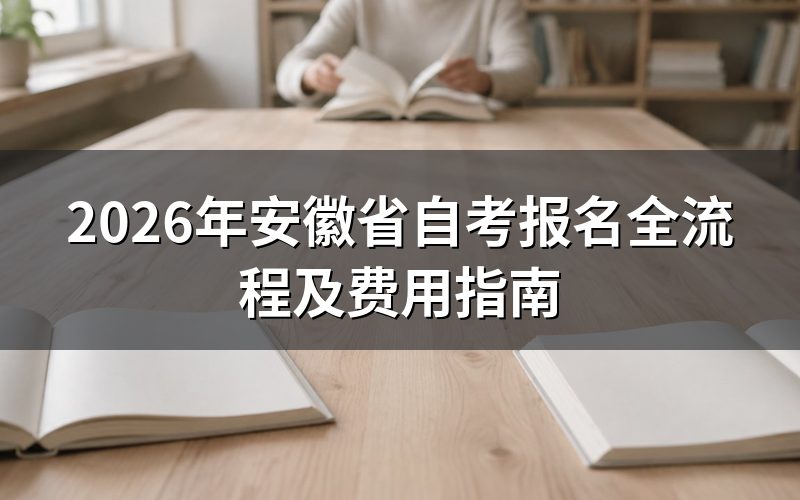 安徽自考报名流程解析
