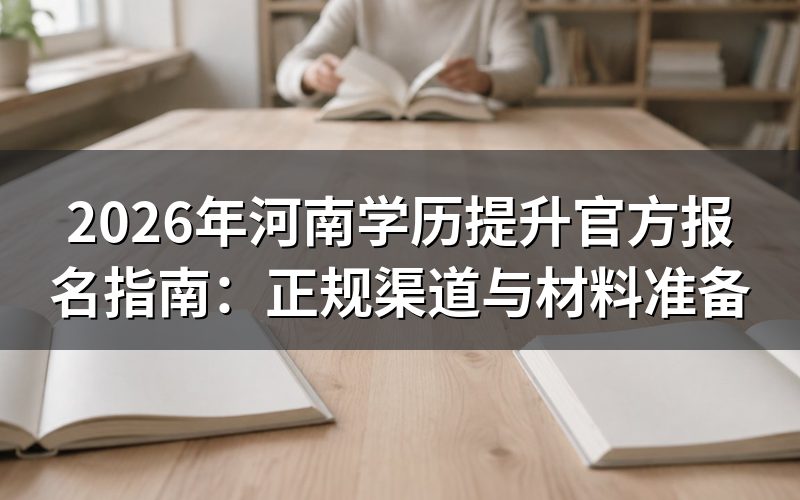 河南学历提升正规报名途径
