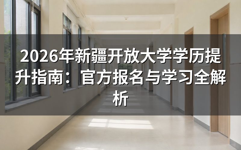 新疆开放大学办学概况