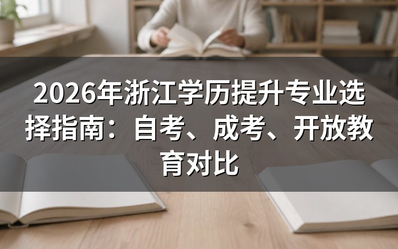 浙江学历提升热门专业推荐